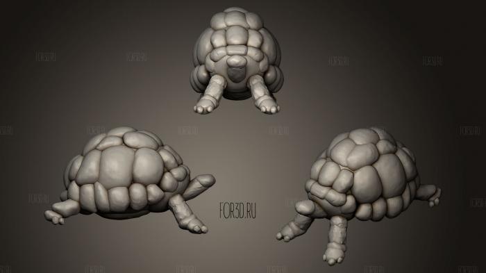 Stylized turtle stl model for CNC